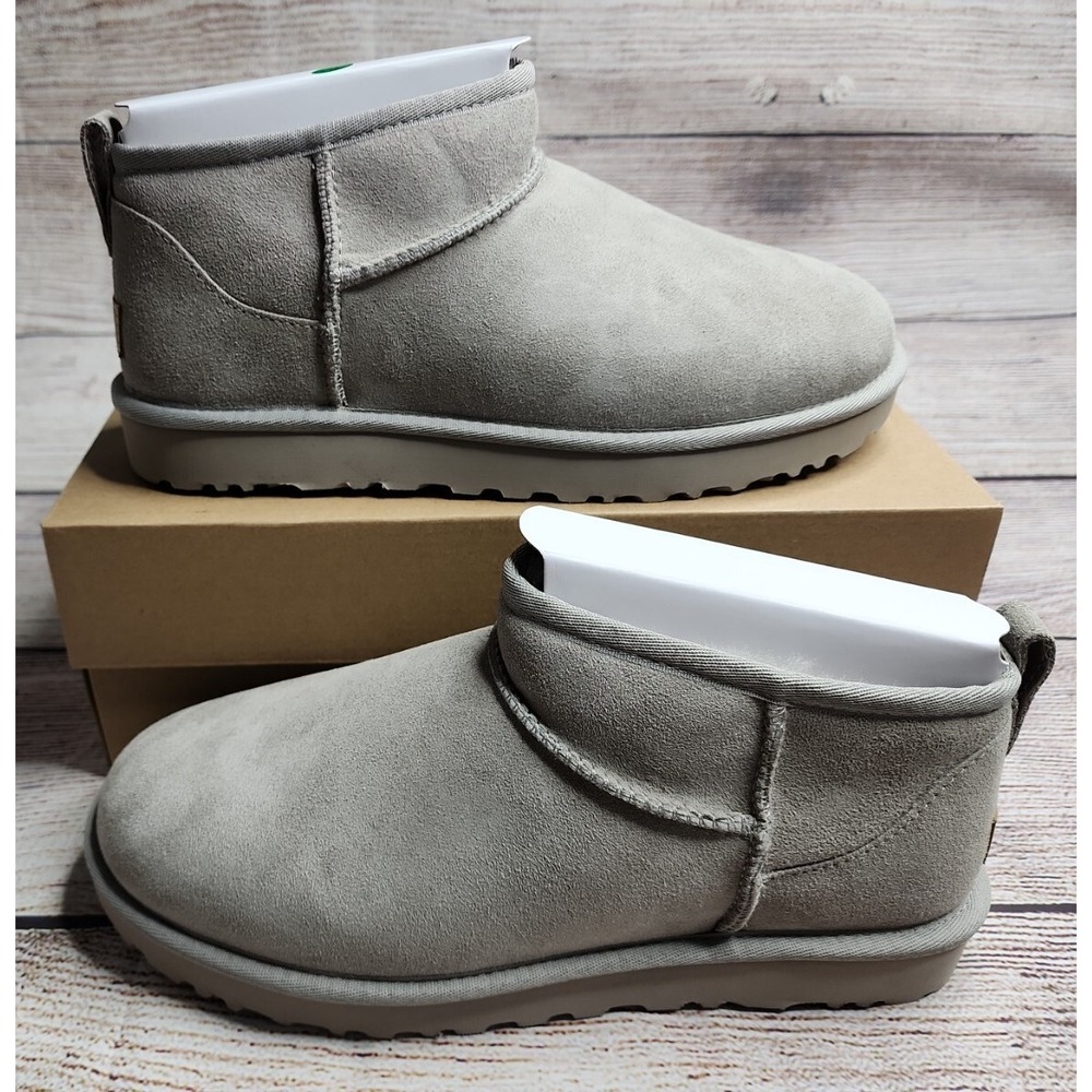 New Authentic UGG Classic Ultra Mini 1116109 Women's Fashion Boots Grey Size 10